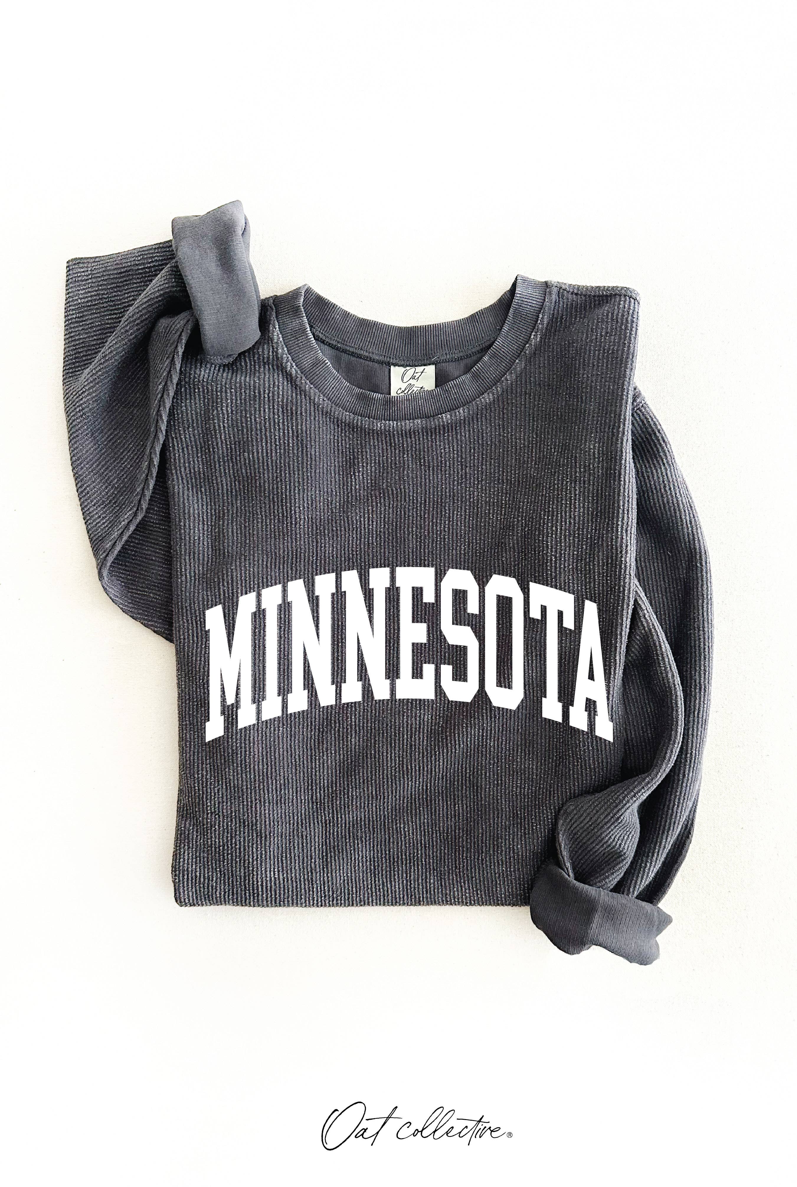 OAT COLLECTIVE – Camisola gráfica - Mulher por atacado – Pulôver Thermal Vintage MINNESOTA 1