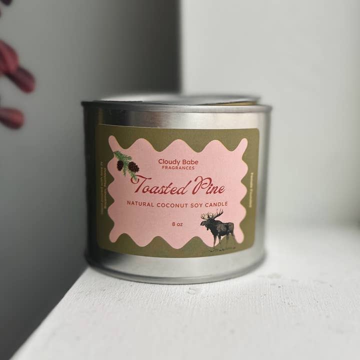 Cloudy Babe - Wholesale Jar/Filled Candle - Toasted Pine Candle 4