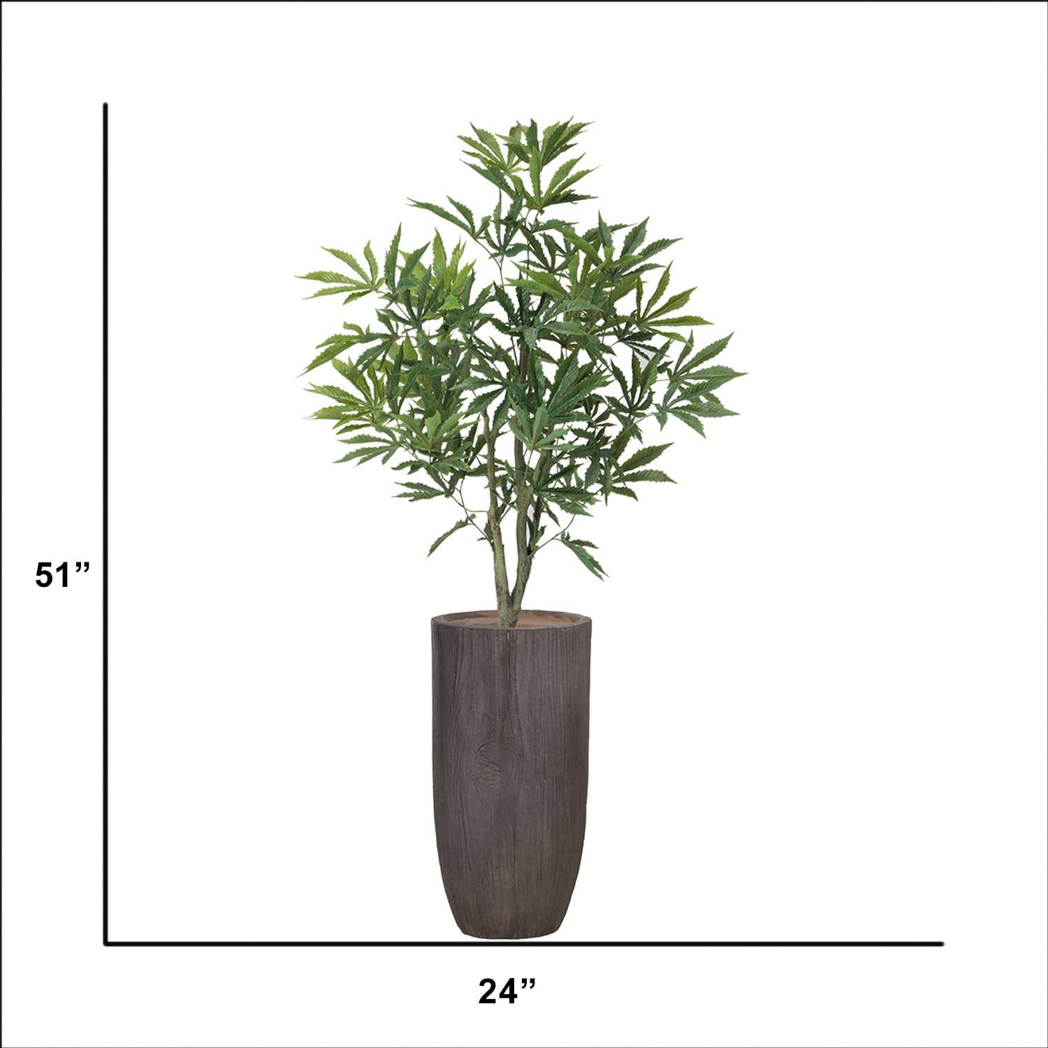 MinxNY - Wholesale Artificial Plant - 50.25"H Cannabis plant, with Rope basket3