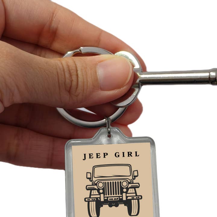 Jeep Girl | Souvenir Keychain for wholesale by Janes Goods