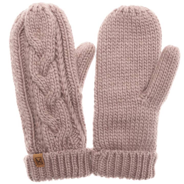 Fashion City - Wholesale Mittens - Women's - Winter Gloves Cable Knit Mittens with Fleece Lined18