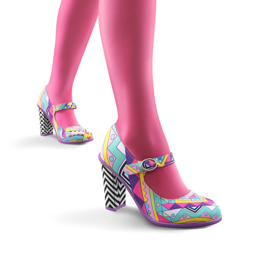Hot Chocolate Design - Wholesale Platform Heels - Women's - Chocolaticas® High Heels Geometric Women's Mary Jane Pump2