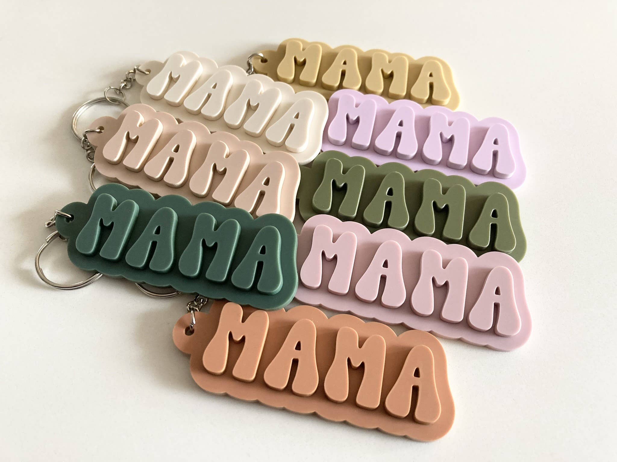 Cope and Co Custom Signs - Wholesale Keychain – Women's - Monotone Mama Acrylic Keychain1