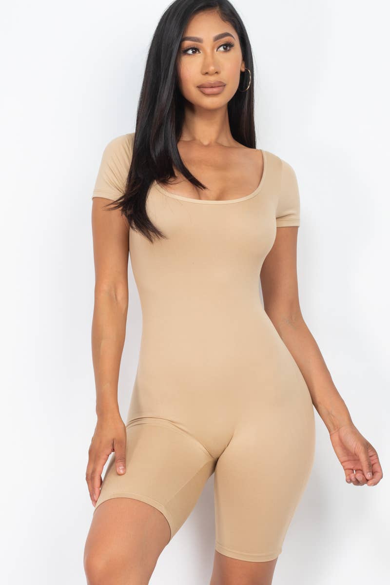 CAPELLA APPAREL - Wholesale Romper - Women's - Short Sleeve Scoop Neck Romper20