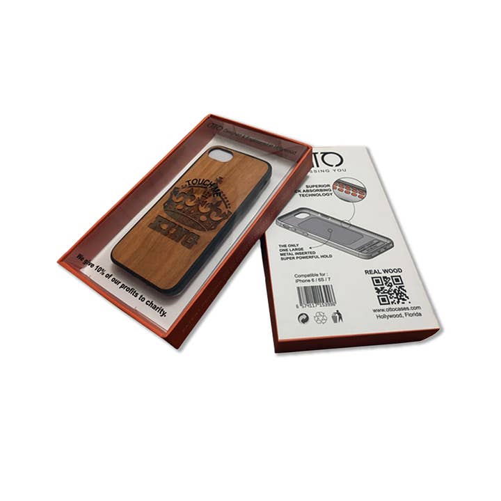 OTTO CASE - Venta al por mayor Funda para móvil - Unisex - Funda de teléfono impresa en color madera de cerezo para iPhone y Samsung