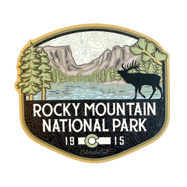Rocky Mountain National Park Sticker for wholesale by ColoradoCool Apparel