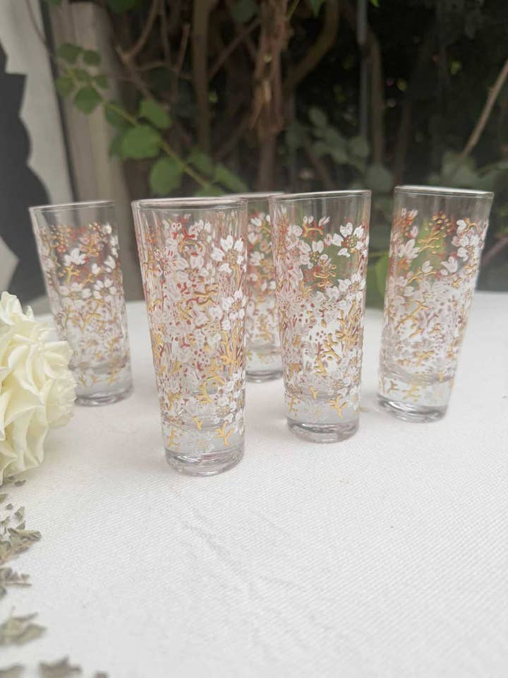 Set of 6 Moroccan Shot Glasses Eden Flower for wholesale by Scents and Feel
