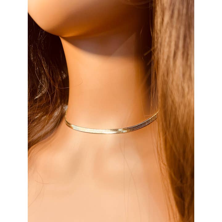 Haus of Monogram - Wholesale Link & Chain Necklace - Gold Filled 4mm Herringbone Necklace