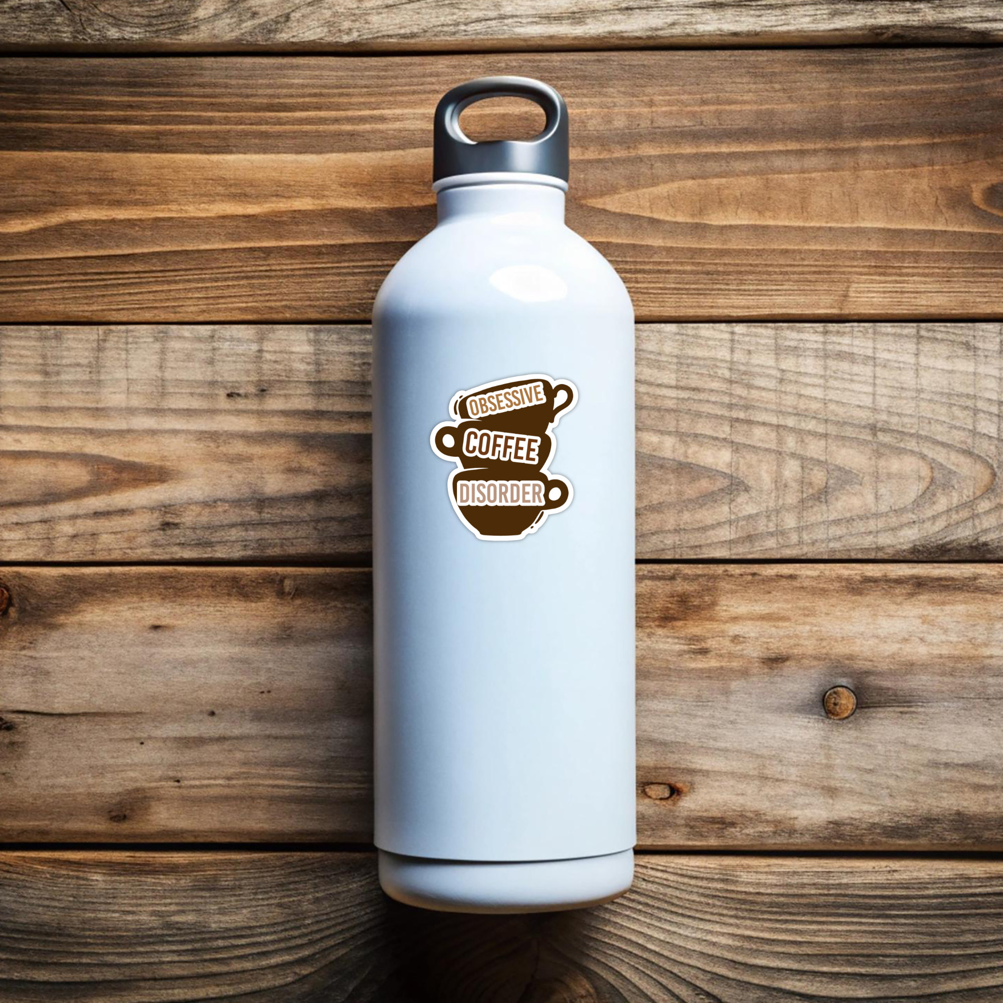 Coyote Color - Wholesale Sticker - OCD Obsessive Coffee Disorder Vinyl Sticker Decal 12