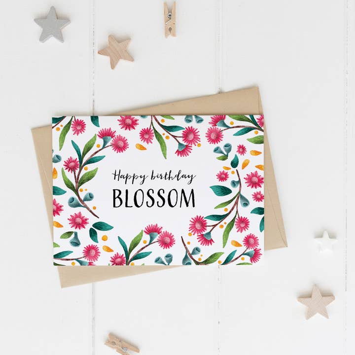 Stray Leaves – Großhandel Geburtstagskarten – Australische „Happy Birthday Blossom“ -Karte4