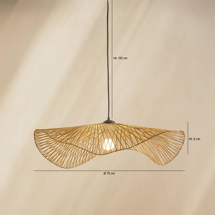 Now's Home - Venta al por mayor Lámpara de araña y colgante - SUSPENSIÓN DE BAMBÚ NATURAL DIÁMETRO 75CM CARAVELLE5