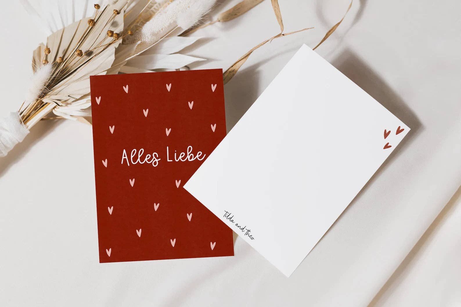 Tilda&Theo - Wholesale Birthday Card - Birthday Card All the Best - Hearts1