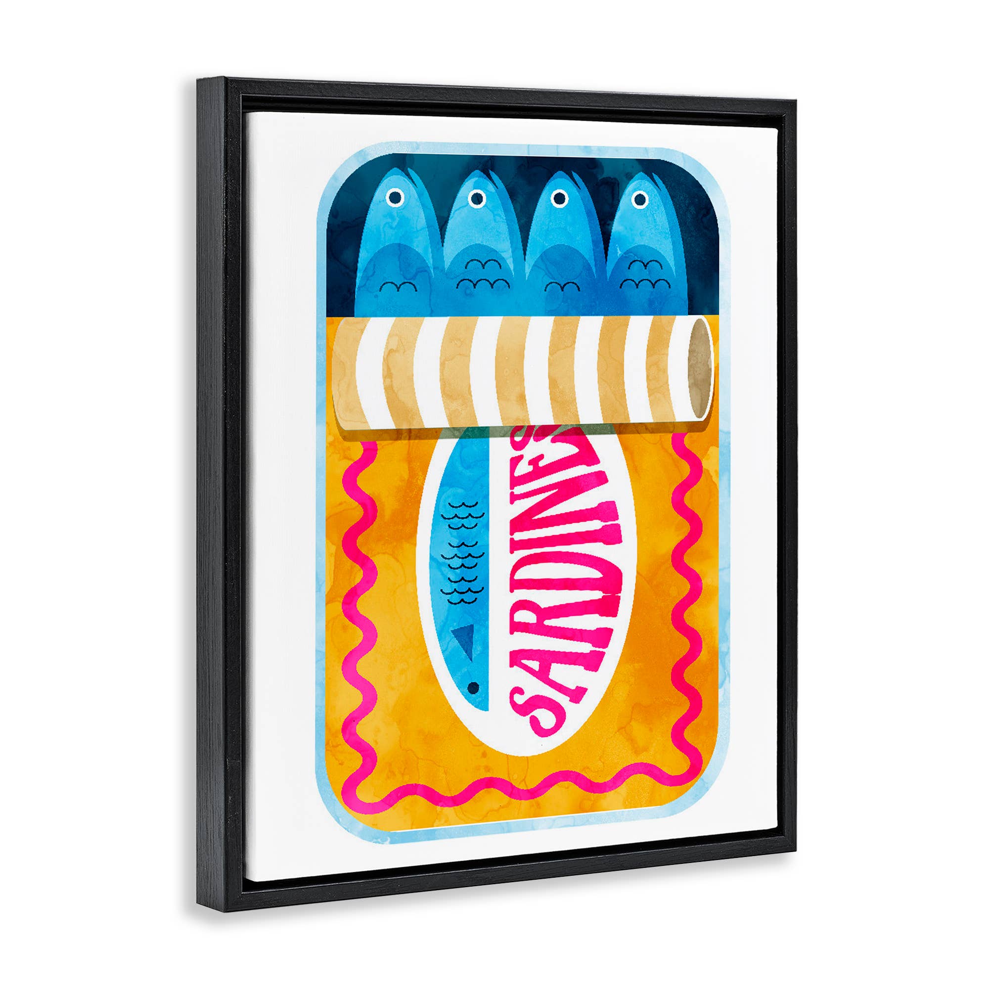 Stupell Industries – wholesale Väggskylt – Blå & Orange Konserverade Sardiner - Inramad Väggkonst19