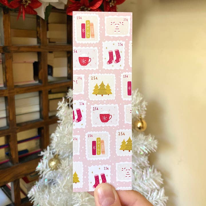 Tales and Pages Shop - Wholesale Bookmark - Christmas Postage Stamps Bookmark0
