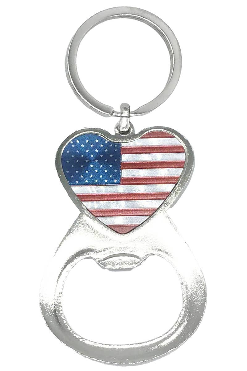 Cap Zone - Wholesale Keychain - Unisex - American Flag Metal Bottle Opener Key Chain2