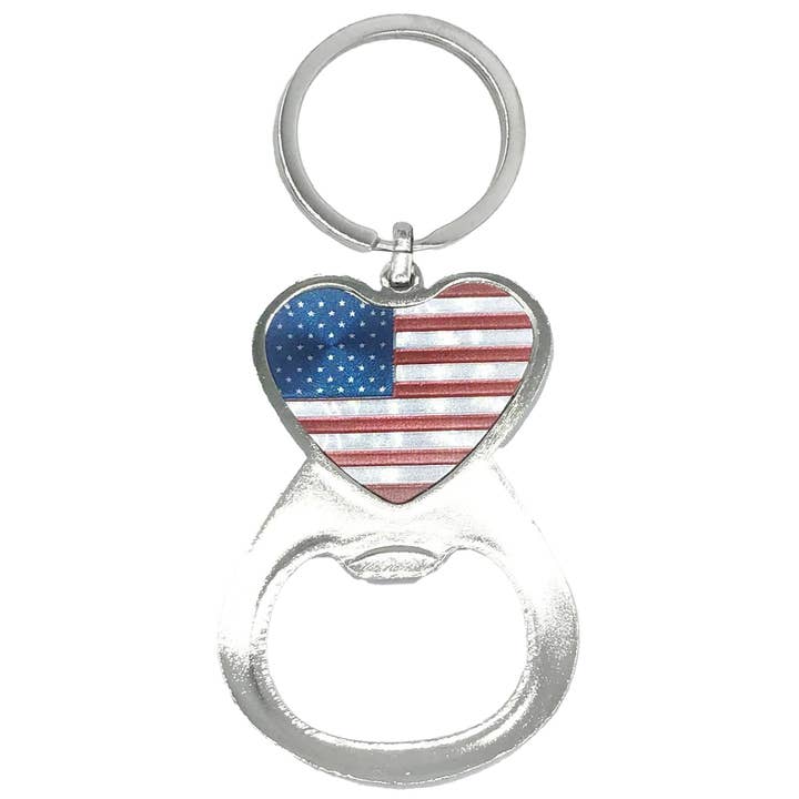 Cap Zone - Wholesale Keychain - Unisex - American Flag Metal Bottle Opener Key Chain2