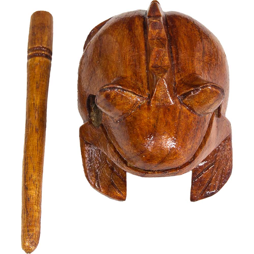 Kheops International - Vente Instruments de musique - Râpe Guiro en bois - Grenouille2