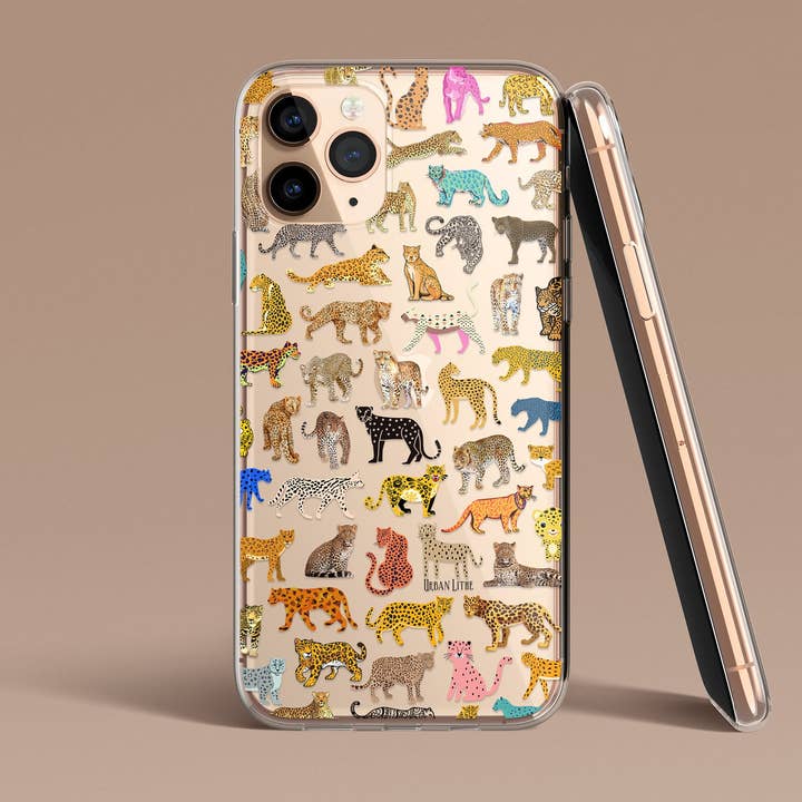 Luipaarden Transparante Telefoonhoes voor iPhone & Samsung Modellen voor wholesale door Urban Lithe