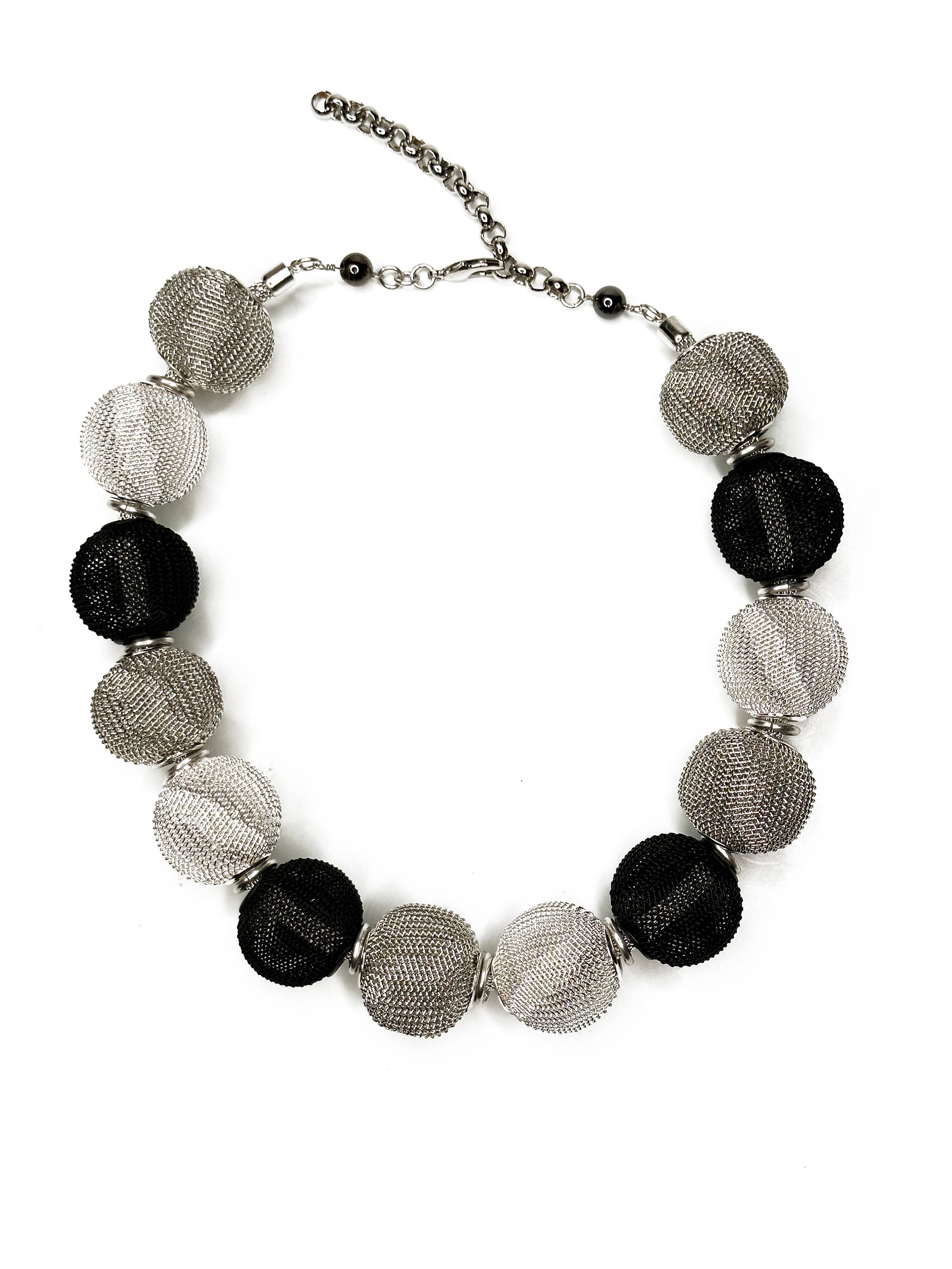 Erica Zap Designs - Wholesale Beaded/Pearl Necklace - Mesh Necklace with All Around Large Mesh Beads1