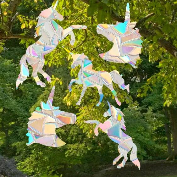 Confezione Suncatcher a forma di unicorno per la vendita all'ingrosso da parte di Mustard Tiger