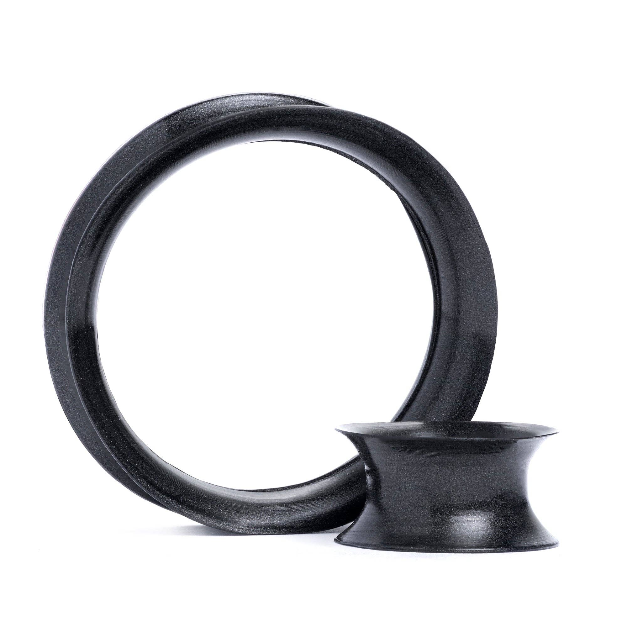 Custom Plugs – wholesale Gauge/plug earrings – Black Silicone Eyelet Tunnel / Plug / Gauge0