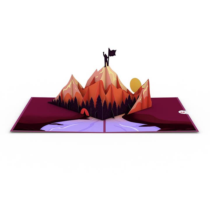 Lovepop Cards - Wholesale Everyday Greeting Card - You Did It Mountains 5''x7'' Card, Pop-Up Cards