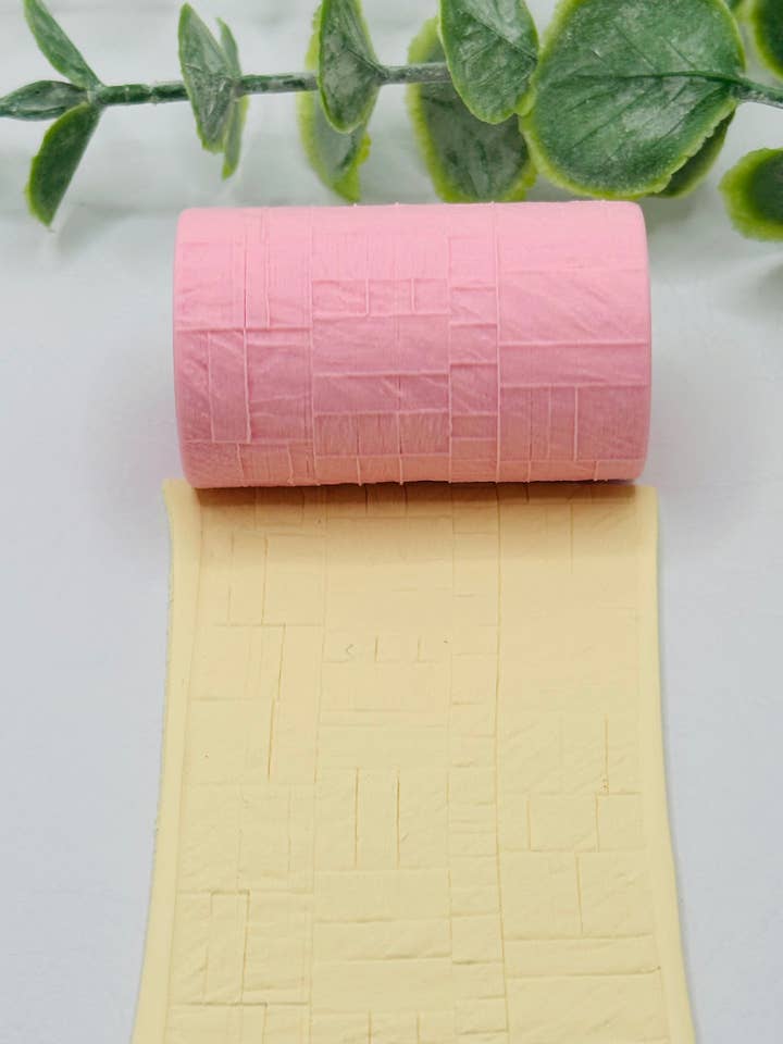 Marbled Tile Polymer Clay / Cookie Dough Texture Roller for wholesale by CaliLu Clay Co.