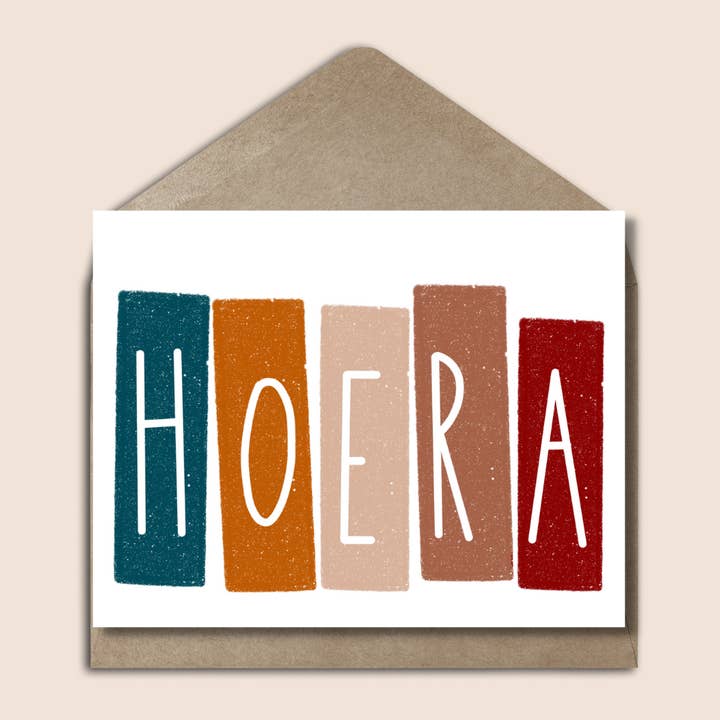 Greeting Card Birthday Happy Blocks Hurray for wholesale by Studio Mo