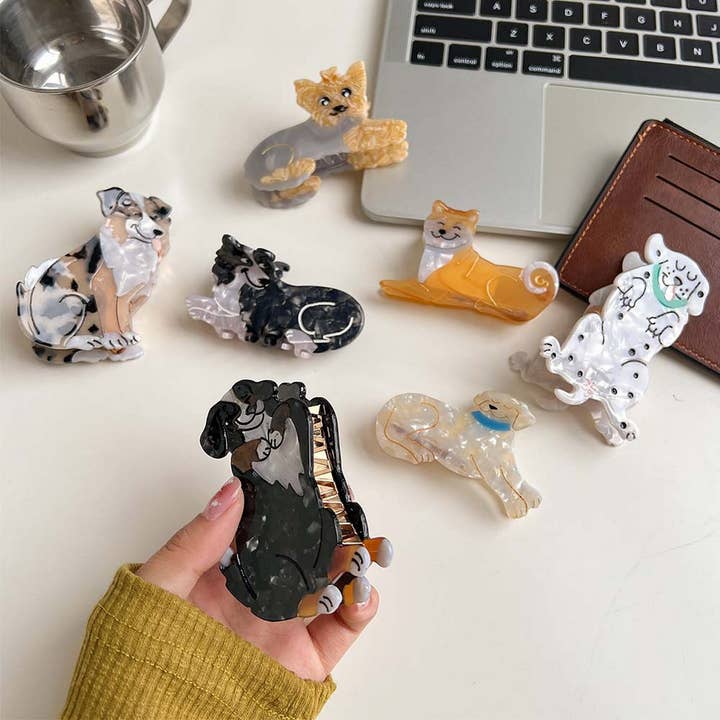 PAWPAWwholesale - Wholesale Hair Clip - Women's - Kawaii Dog Claw Clip, Fun Cartoon Hair Accessory_CWMM714627