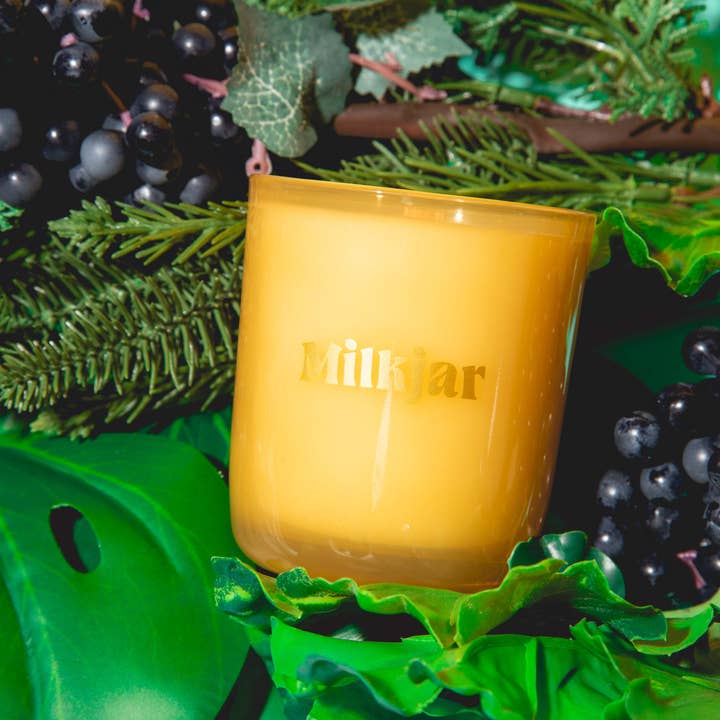 Milk Jar Candle Co. - Wholesale Jar/Filled Candle - Garden State - Cedar & Cassis Coconut Soy 8oz Candle11