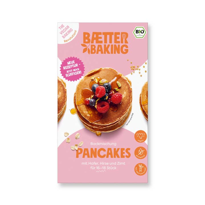 Pancakes, vegan, 300g, organic baking mix for wholesale by Baetter Baking