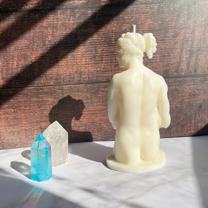 Beauty and the Moon – wholesale Novelty candle – 6.5 Inch Goddess Candle | Naked Female Body Candle3