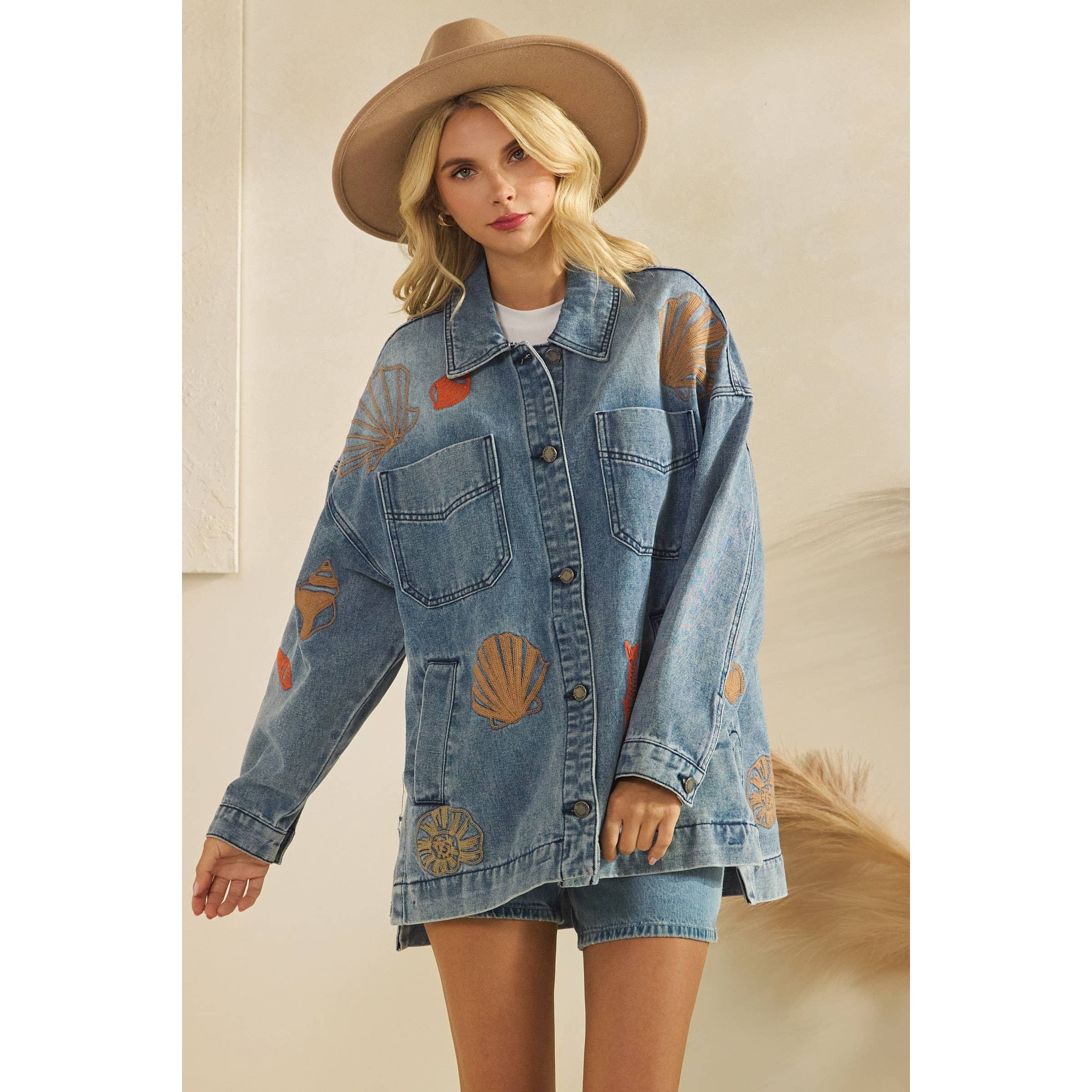 Veveret - Wholesale Denim Jacket - Women's - Embroidered Denim Jacket18