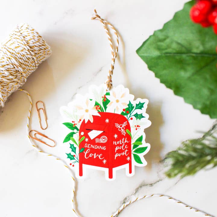 Étiquettes cadeaux pour boîte aux lettres de Noël (ensemble de 8) pour la vente par Julia Kestner Designs