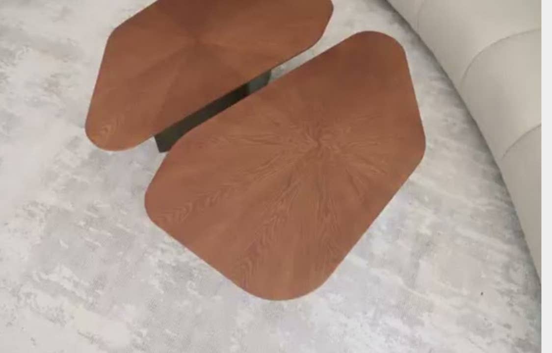 Statements by J – wholesale Coffee table – Set/2 Irregular Shape Mauricio Modern Nesting Coffee Tables6