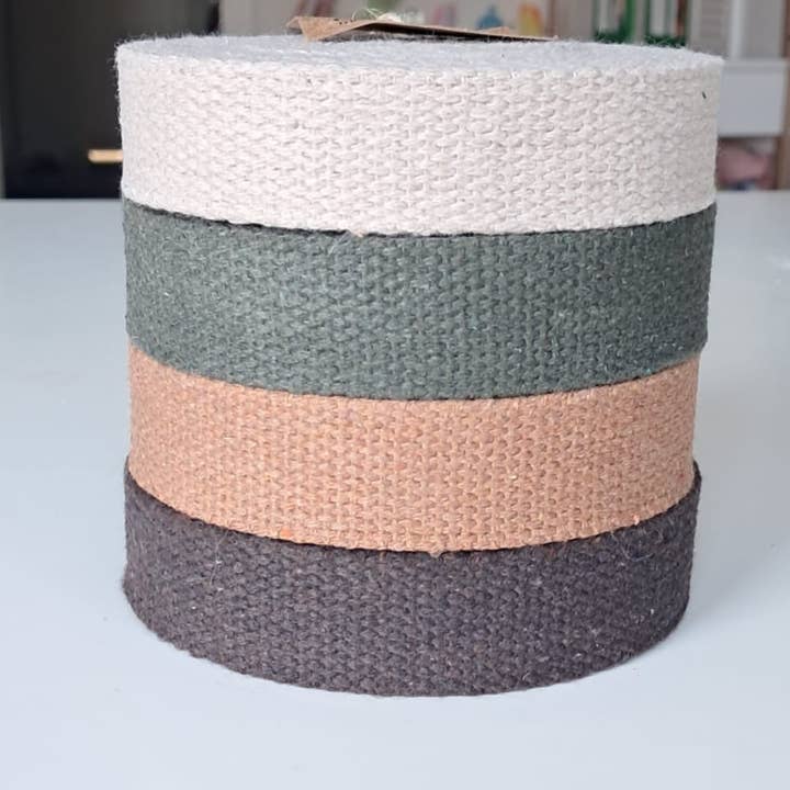 Set di cinghie in cotone pesante da 20 iarde, 1 pollice, 4 colori x 5 iarde per la vendita all'ingrosso da parte di Dream Trimming Goods LLC