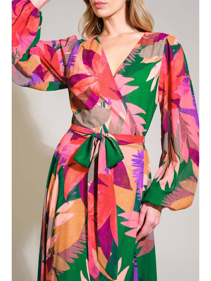 Green A printed woven maxi dress - ID21576 for wholesale on Faire