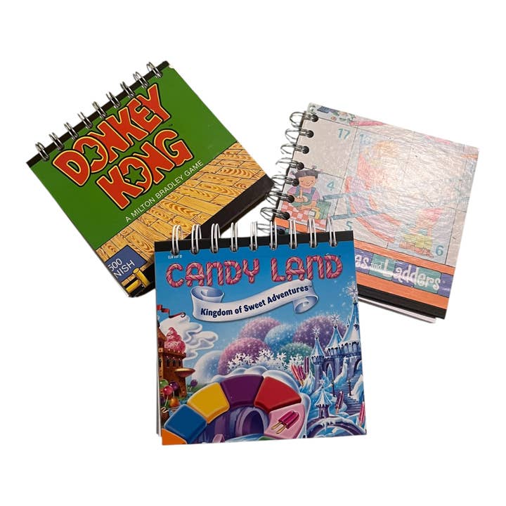 StuckOnU Art - Wholesale Journal/Diary - Upcycled Hand Made Board Game (5x5") Journal (min 5)2