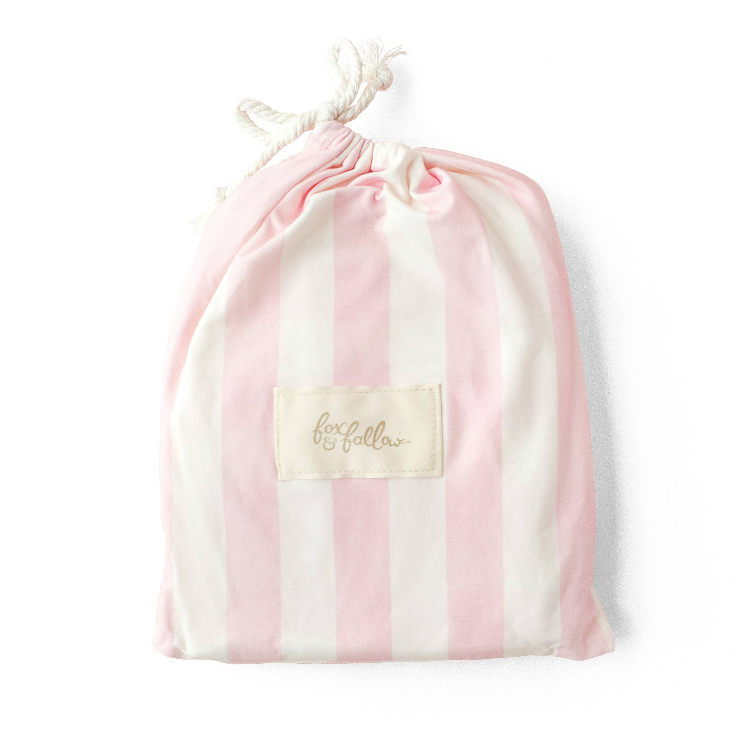 Fox & Fallow - Wholesale Cot/crib sheets - Petal Stripe Organic Fitted Cot Sheet5