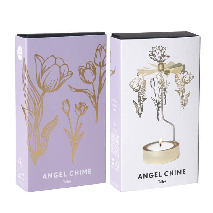 Talla Imports - Wholesale Candle Holder - Rotary Candleholder, Tulips, Gold3