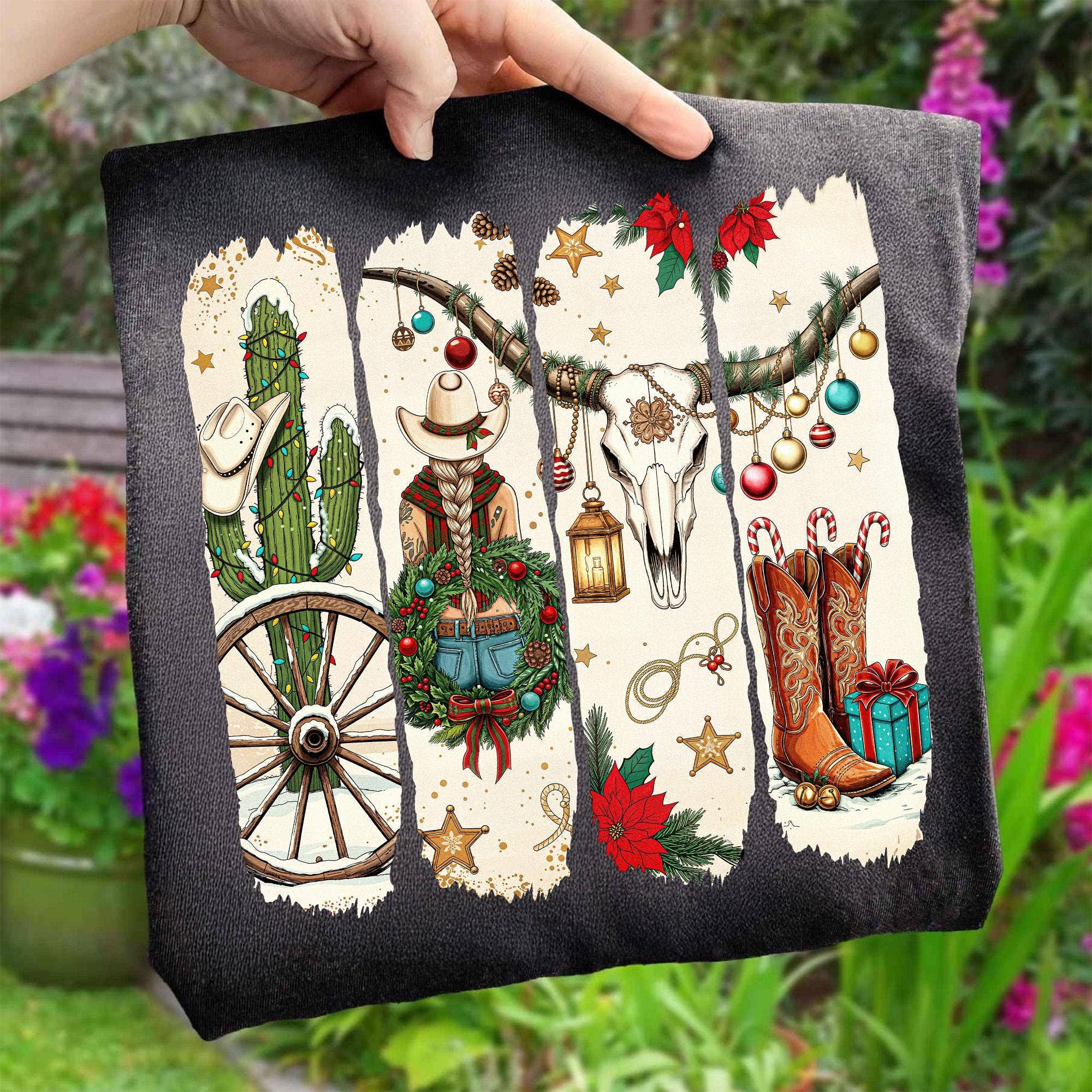 Glaime – wholesale T-shirt (graphic) – women's – Howdy Christmas Comfort Colors Shirt, Christmas Sweatshirt, 3