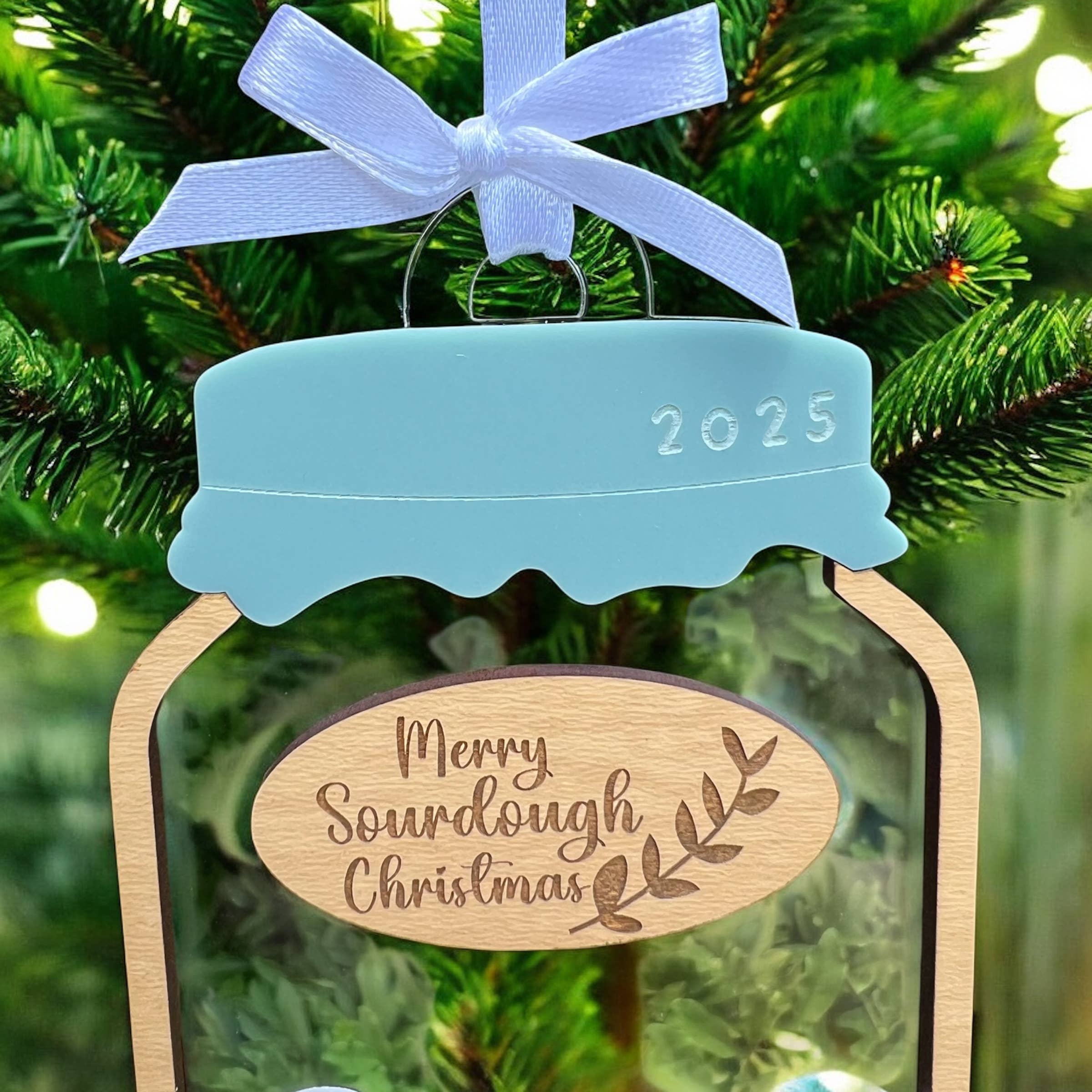 The Thankful Creations LLC - Wholesale Ornament - Sourdough Starter Christmas Ornament 2025 Gift for Baker3