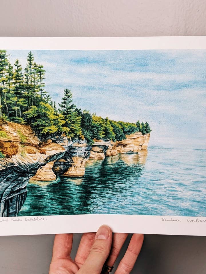Pictured Rocks Lakeshore 1- Fine Art Print for wholesale by Kim Everhard Art