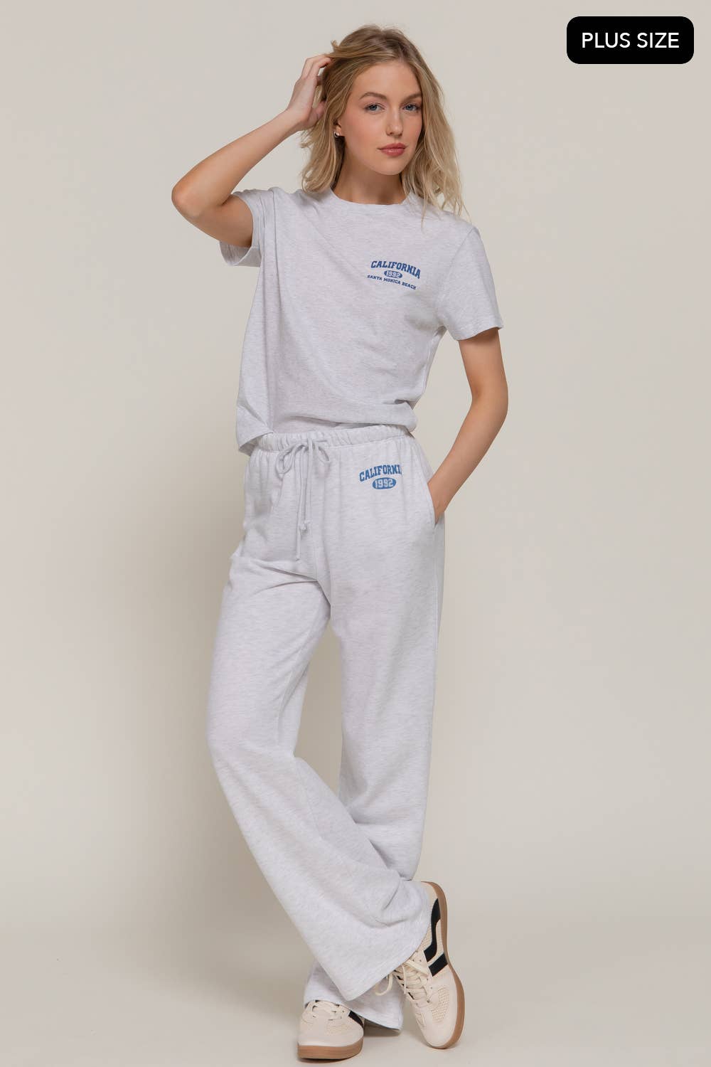 Active Basic | Active USA - Vendita all'ingrosso Pantaloni sportivi/da jogging - Donna - [PESO FORTE] Pantaloni della Tuta con Fascia in Vita e Coulisse con Dettagli Stampati8