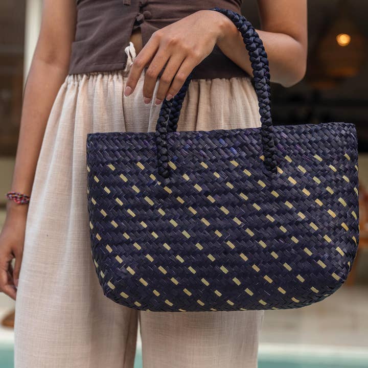 Village Thrive - Wholesale Beach Bag - Cove Rattan Beach Tote Bag16