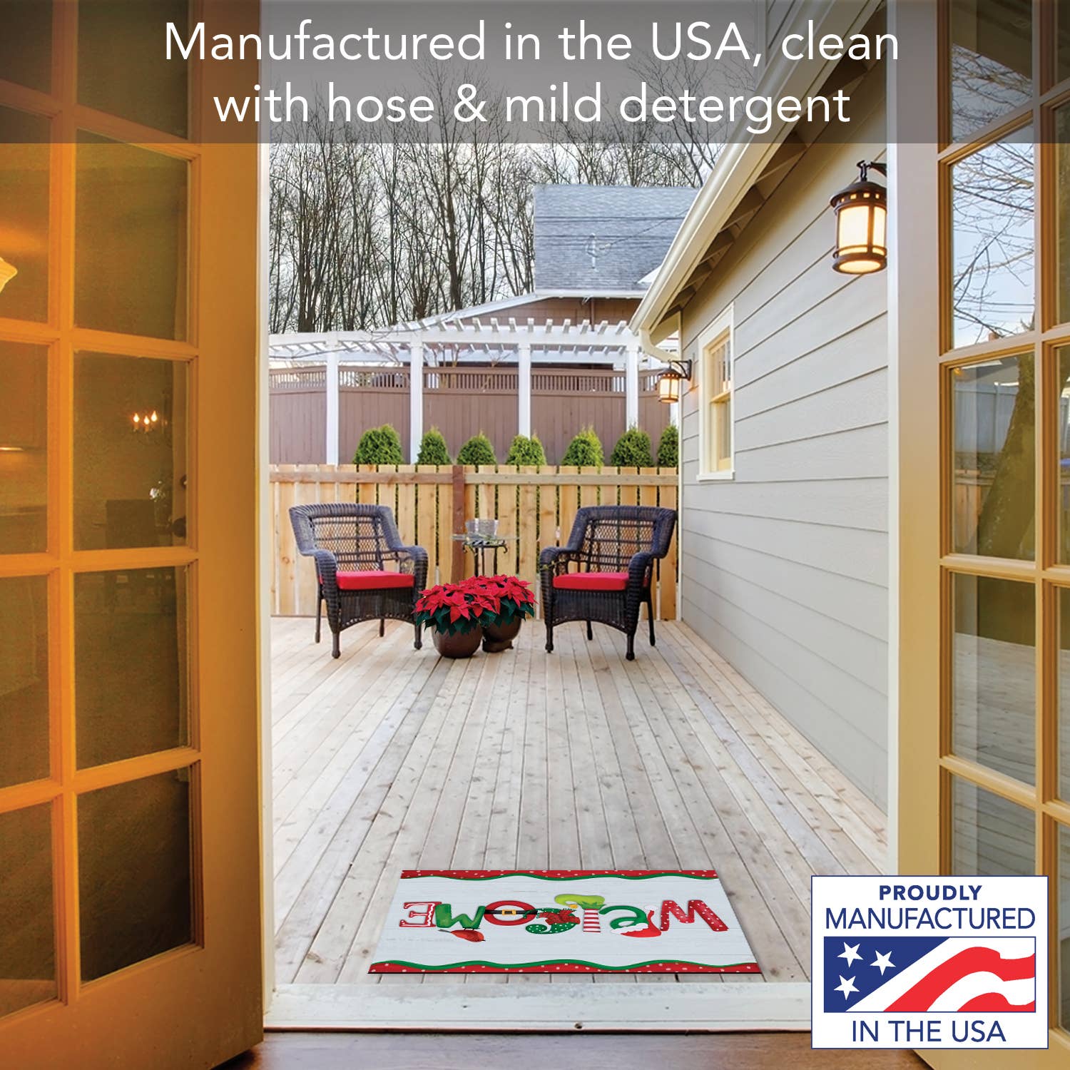 CounterArt/Highland Home/Thirstystone – Engroshandel Dørmåtte – Julen Velkommen Indendørs/Udendørs Entryway Mat1