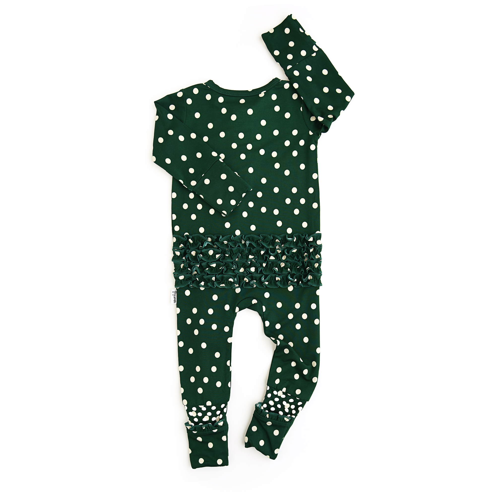 Gigi and Max - Wholesale Jumpsuit - Baby - Dottie RUFFLE ZIP christmas bamboo baby one piece outfit0