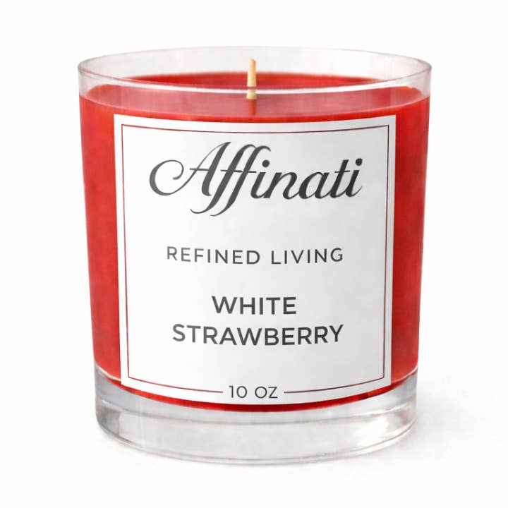 Weiße Erdbeere Originalkerze für den Großhandel von Affinati