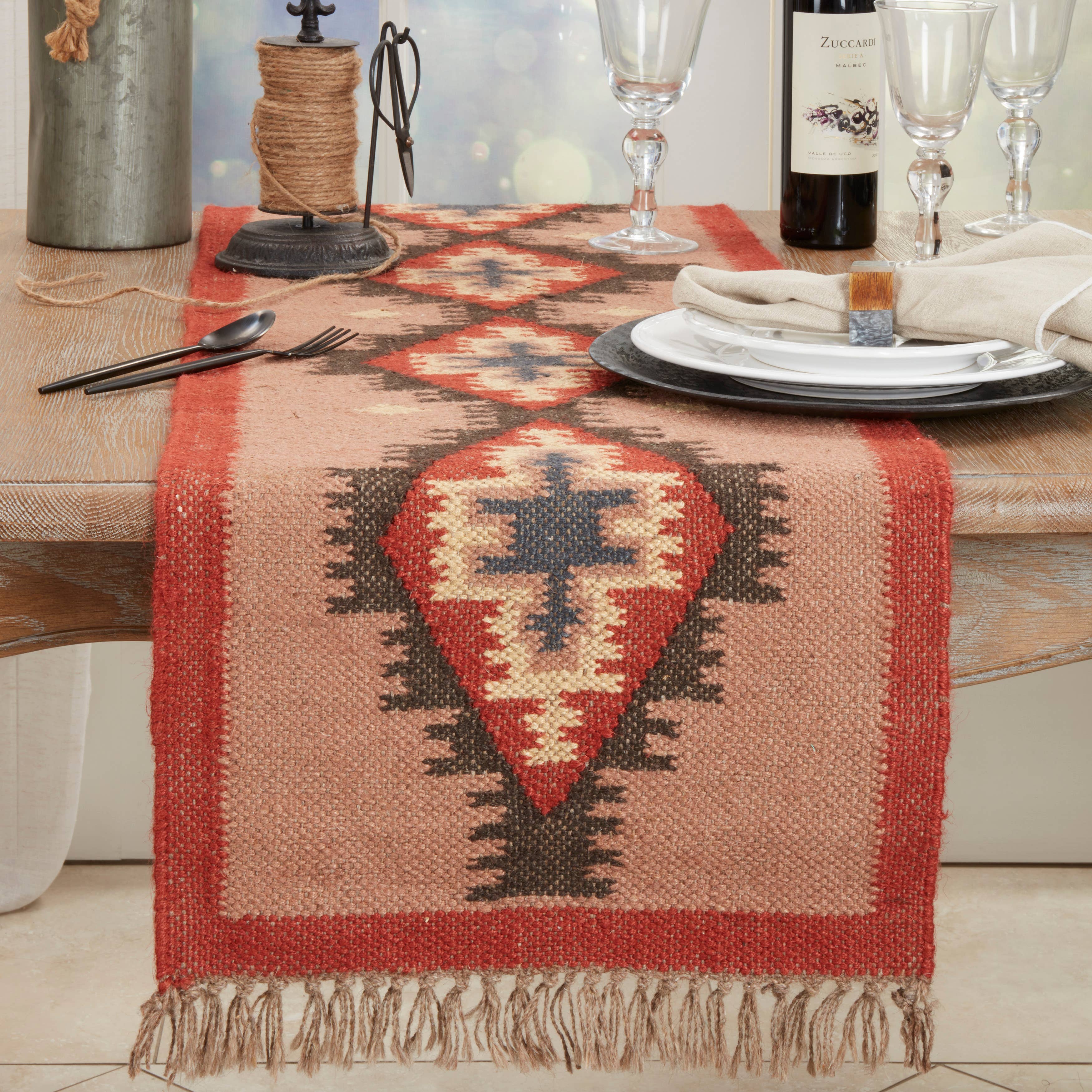 Multi Ethnic Weave Kilim Table Runner for wholesale on Faire2
