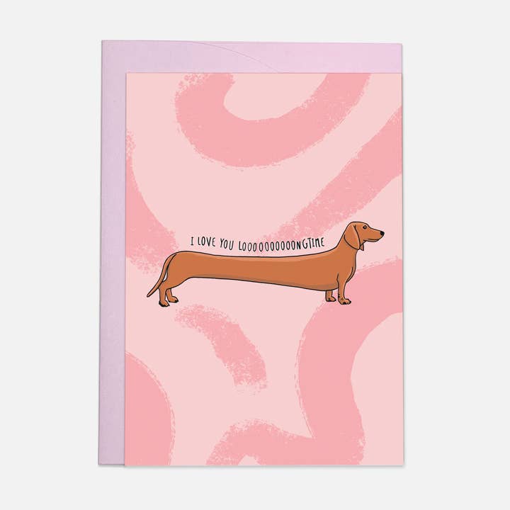 Wiener love greeting card for wholesale by Kaart Blanche